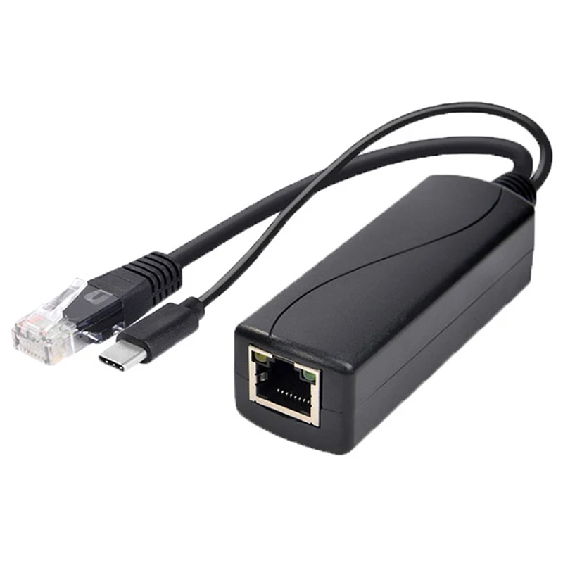 Divisor poe tipo c, gran oferta, usb 48v a 5v, potencia sobre ethernet 802.3af para raspberry