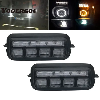 

7inch LED Headlamps with halo ring Amber Turn Signal For Lada Niva 4x4 Led Taillights LED Daytime Running Light 7" H4 Headlights