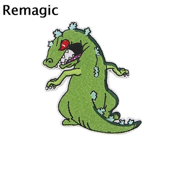 

20pcs Dinosaur applique patches diy iron on bag shirt clothes jersey punk stickers embroideried badge decorations