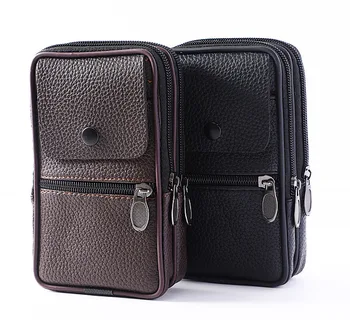 

New Style Verticle Men Wallet Zipper Flip Phone Bag