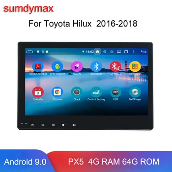 

octa core 4g ram 64g rom android 9.0 car dvd player for toyota hilux 2017 2018 with gps navigation wifi DSP carplay