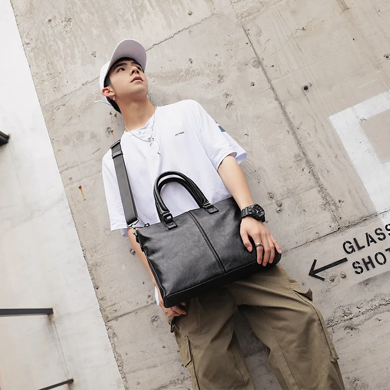 

Original Korean men's bag retro men's bag casual shoulder briefcase trend men's bag