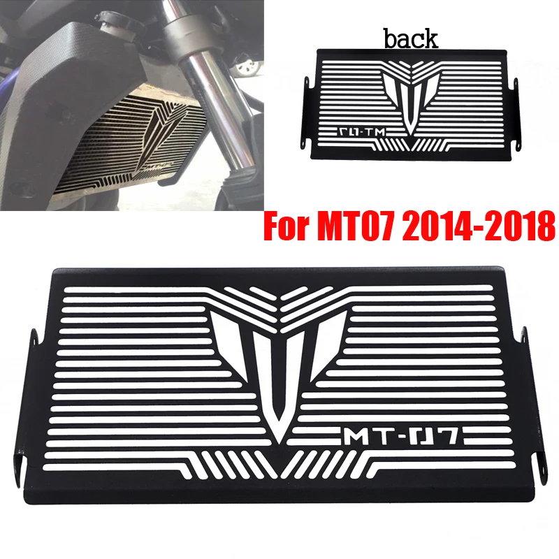 

Для YAMAHA MT 07 MT-07 MT07 2014 2015 2016 2017 2018 черные аксессуары для мотоциклов, Защита радиатора, защитная решетка, крышка гриля