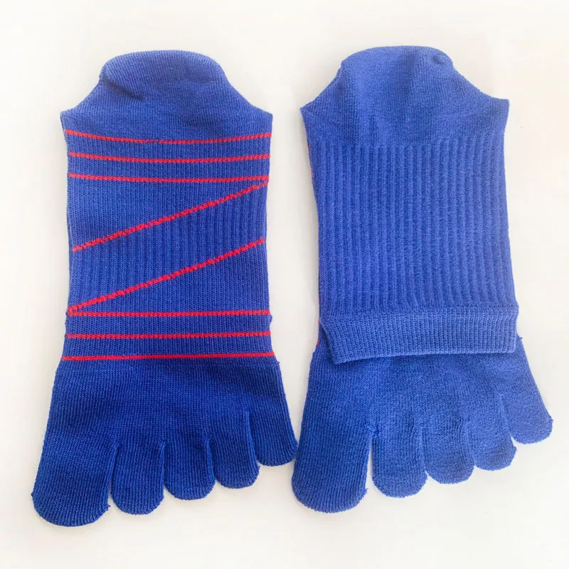 5 Pairs Combed Cotton Compression Toe Socks for Men Boys Japanese Style Long Tube Fashion Sport Bike Cycling Run 5 Finger Socks