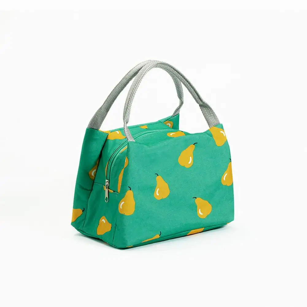 Green Hot Sale Multifunctional Creative Insulation Bag Portable Ice Bag Thick Aluminum Foil Insulation Lunch Bag with Canvas Tote Bag - Color: Green
