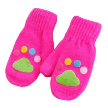 Зимние перчатки, детские перчатки для новорожденных девочек и мальчиков, варежки, зимние теплые варежки с милым рисунком из мультфильма, перчатки для детей 1-6 лет