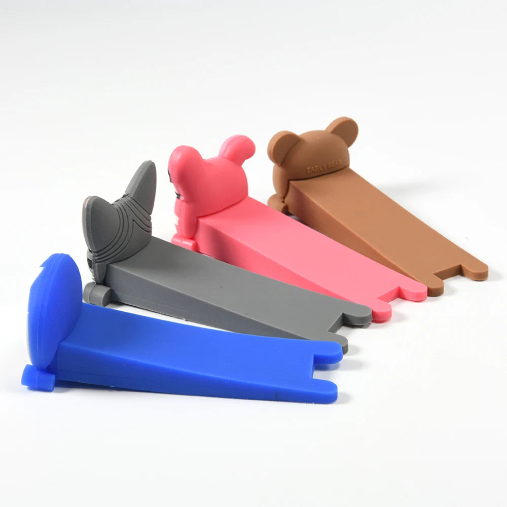 Baby Safety Protector Cute Cartoon Silicone Figure Door Stopper Wedge Door Jam Catcher Block Guard Home Stop
