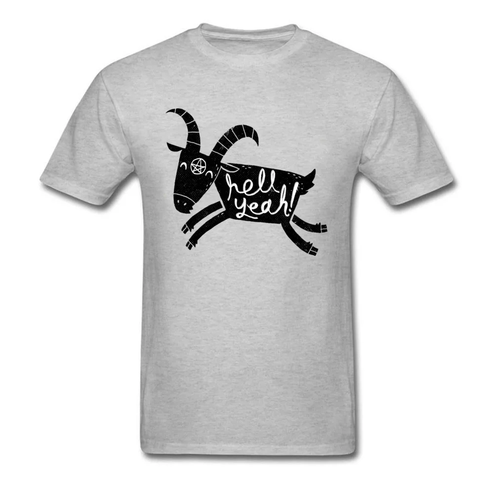 Cloven Cheer футболка Hell Yeah Goat Мужская Веселая белая хлопковая Летняя винтажная одежда