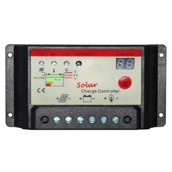 

Universal 12V 24V PWM 4 Stage Street Light LCD Display Auto Solar Charge Controller Electrical System Battery Regulator Switch