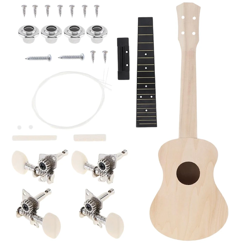 Супер-Детские концертные Гавайские гитары укулеле Diy Kit 23 дюймов липа 4 струны Гавайская гитара картина ручной работы идеальный родители-ребенок C