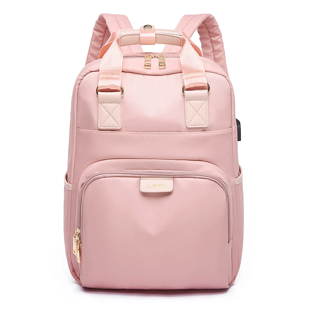HEFLASHOR водонепроницаемые розовые рюкзаки для ноутбука, женский модный рюкзак для девочек 13-15,6 дюймов, рюкзак Wo для мужчин s, ткань Оксфорд, черный, розовый
