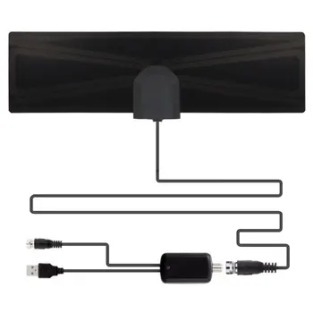 

Hdtv Hd Digital Antenna Mini-3 Black Support 1080p or 4k within 60 miles F head Connector All-round ability