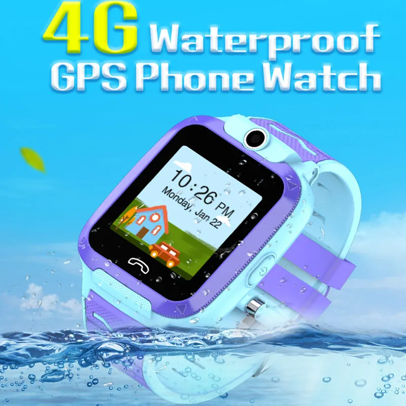  2020 new 4G Kids Smart Watch Video Call IP67 Waterproof WIFI Smartwatch Camera with gps Tracker sim