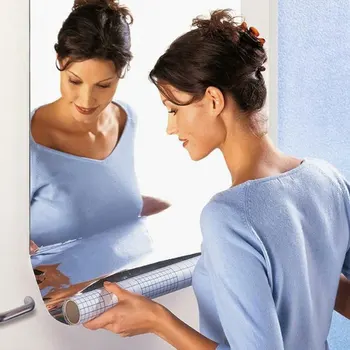 

Acrylic Wall Stickers Diy 60 X 100cm Wall Decoration Bathroom Mirror Wall Sticker 3 Sizes Fashion Background Home Decor