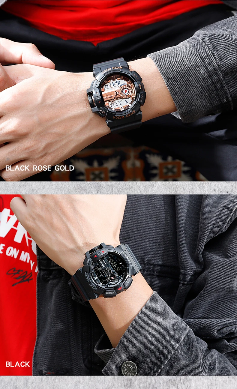 SANDA, роскошные мужские цифровые светодиодный часы, спортивные мужские уличные электронные часы, повседневные спортивные светодиодный наручные часы, цифровые часы
