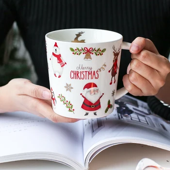 

Breakfast Vintage Coffee Mug Cup Ceramic Travel Luxury Christmas Cute Small Coffee Mug Tazas De Cafe Creativas Coffee Mug Milk