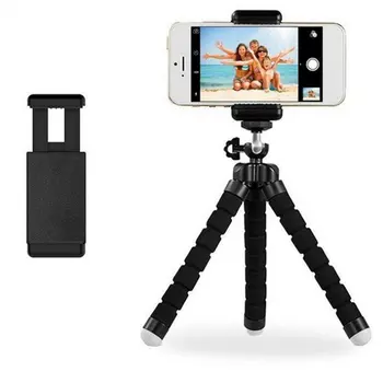 

Holder Flexible Octopus Tripod Bracket Phone Camera Selfie Stand Monopod Sponge octopus tripod with E-shaped clip set