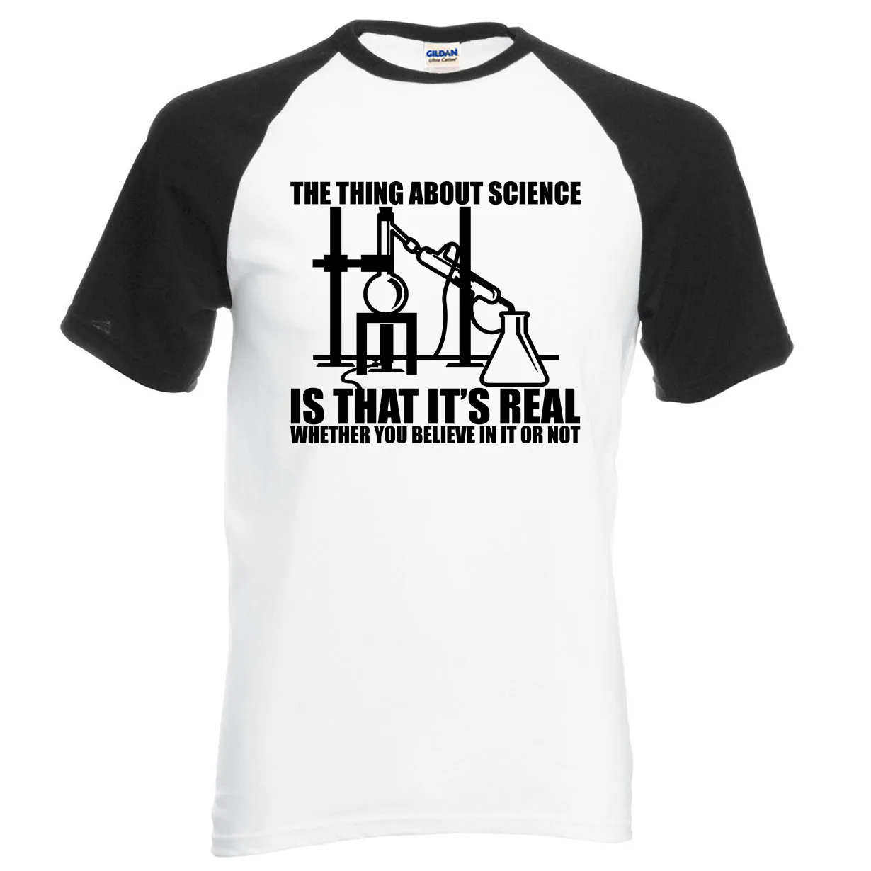 

Adult T Shirt This Is Science-Real Believe Or Not Men T Shirt 2020 New Summer 100% Cotton High Quality Raglan Tees Hipster