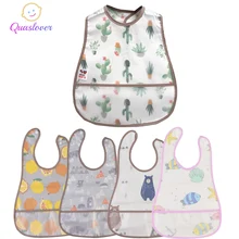 Quaslover детские нагрудники детский передник для кормления для мальчиков и девочек мультфильм водонепроницаемый нагрудник bibkids слюнявчик фартук детские нагрудники