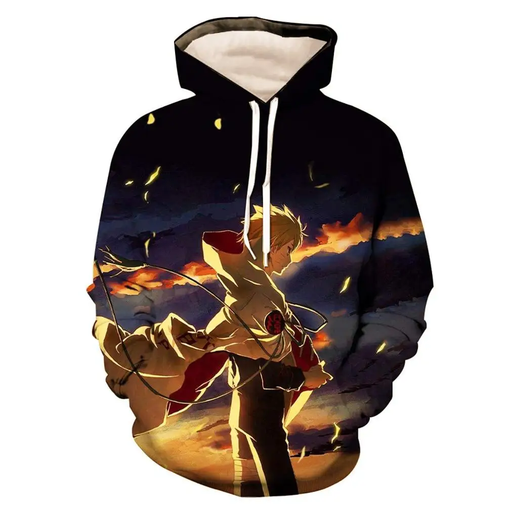 

New Autumn Men's Sweatshirt Ladies Hooded Jacket 3d Printing Anime Naruto Pullover Hoodie Hip-hop Clothes Boy Girl Sweatshirt