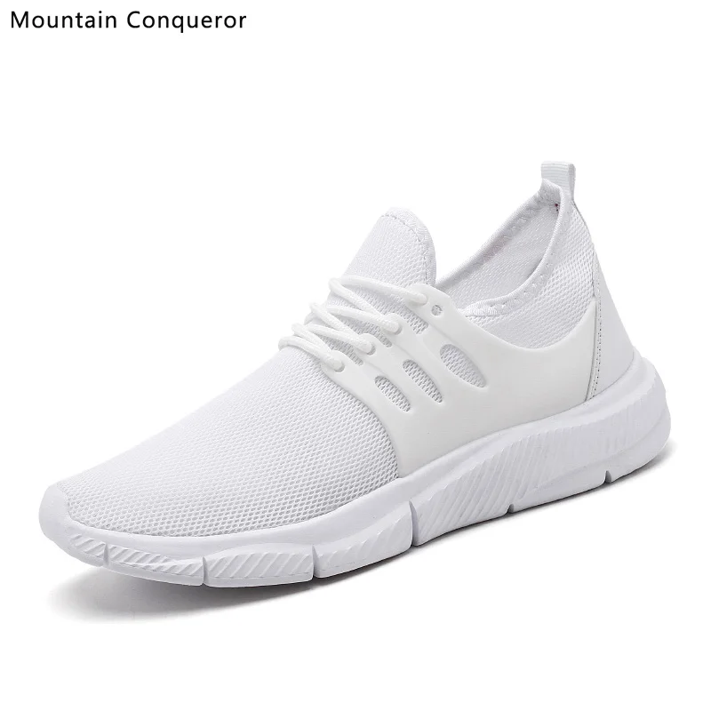 Najtaniej Mountain Conqueror 2019 nowy duży rozmiar 39 47 mężczyźni obuwie lekkie oddychające buty mężczyźni moda białe trampki