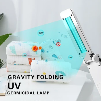 

UVC Handheld Foldable Ultraviolet Sterilization Lamp Bactericidal Lamp Portable uv sterilizer Equipped with gravity sensor
