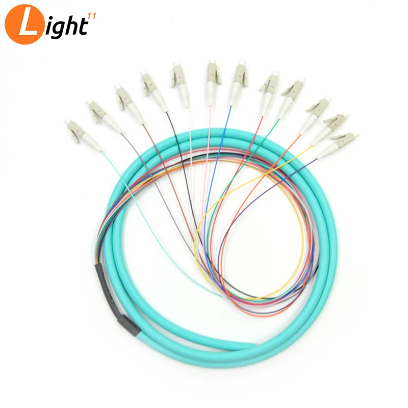 5pcs /lot 12 Strand 50/125 OM3 Fiber Optic Pigtails 1m LC/UPC Multimode | Мобильные телефоны и аксессуары