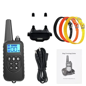 

New Dog Training Collar Dog Shock Collar with Remote 800M Range Waterproof Rechargeable 1-99 Vibration No Harm Fast Training Eff