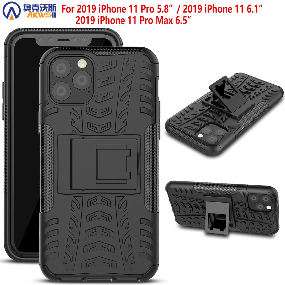

Shockproof Soft Case For iPhone 11 6.1 11 Pro 5.8 2019 drop resistance cover For iPhone 11 Pro Max 6.5" Solid anti-dust case