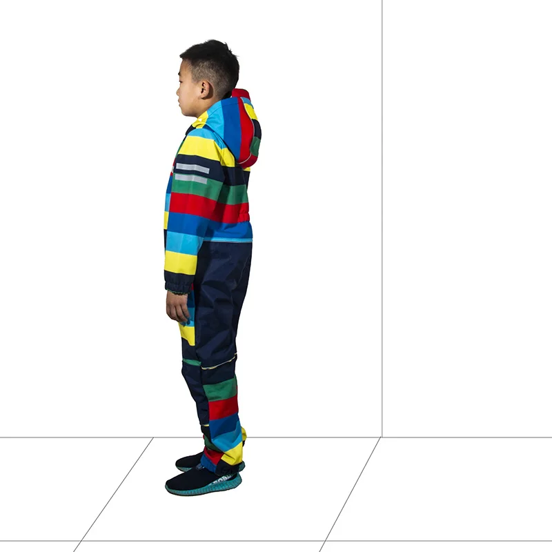 Children's soft shell waterproof jumpsuit for boys and girls one-piece romper to keep warm, waterproof, windproof and velvet