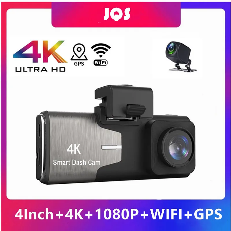 4K Dash Cam 4 Inch Stream Media Rear View Mini 2160P Ultra HD Car Dvr Dual Lens Camera With GPS Sony IMX 415 Video Recorder | Автомобили и