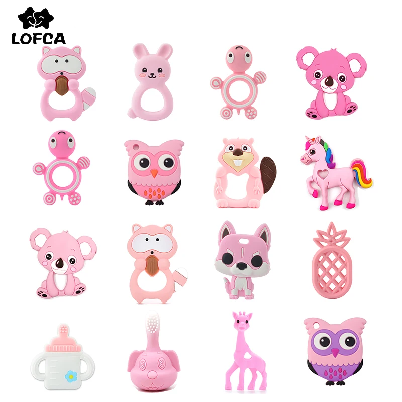 

LOFCA 1PC Food Grade Perle Silicone Baby Teether BPA Free Baby Product Nursing Necklace Pacifier Pendant Chain Baby Teething Toy