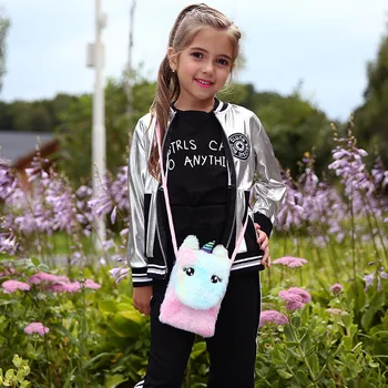 

Girls Coin Purse Unicorn Crossbody Bags for Girls Kids Mini Handbag Plush Cartoon Toddler Baby Messenger Bag Women Phone Purse