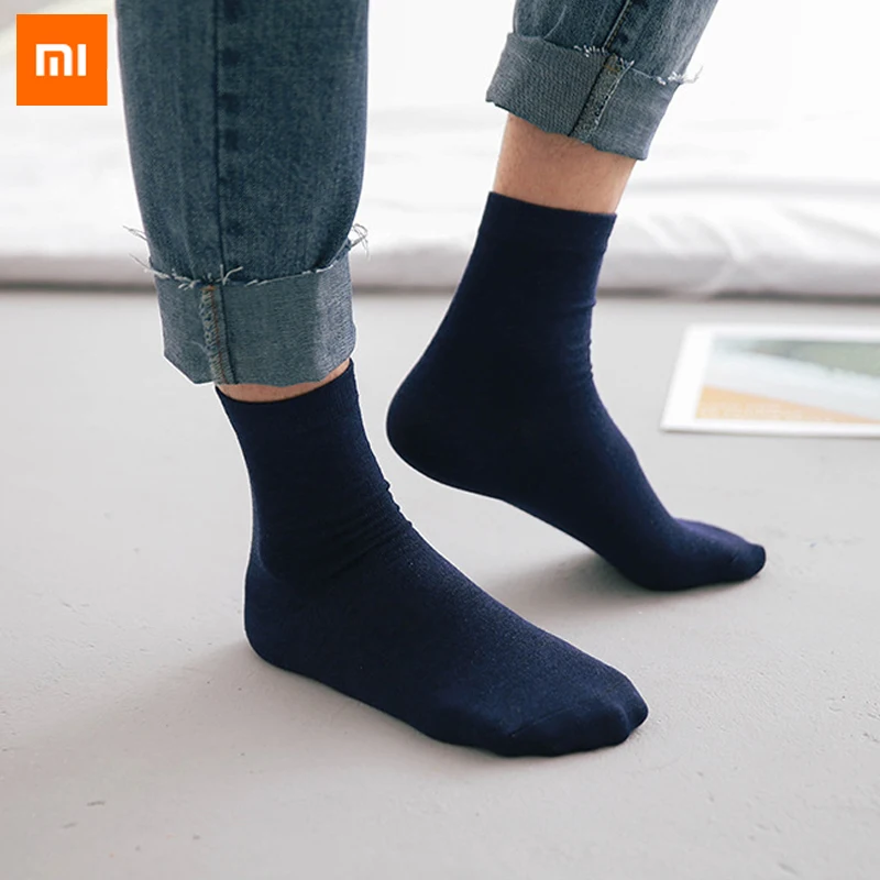 5 шт. новые Xiaomi осень зима влаги фитиль-носок хлопковые носки размера плюс черные деловые мужские носки дышащие для мужчин