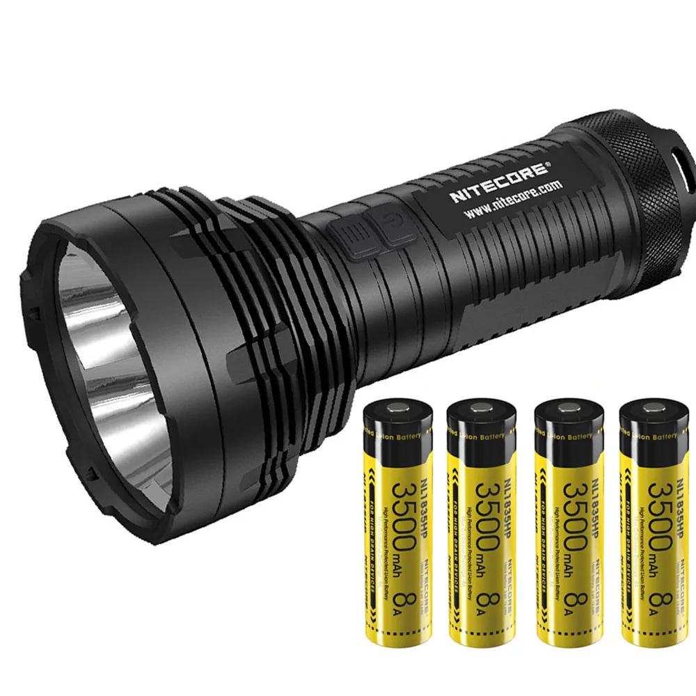 NITECORE TM16GT ручной прожектор 4* CREE XP-L HI V3 светодиоды Макс 3600 люмен фонарик луч бросок 1003 м уличный фонарь - Испускаемый цвет: TM16GT 3500mAh 8A