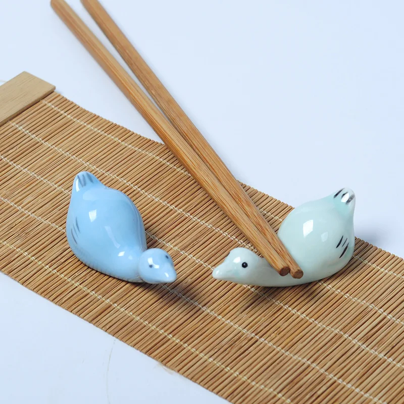 Керамическая мандариновая утка вода утка подставка для палочек для еды Мини милый утенок палочки для еды