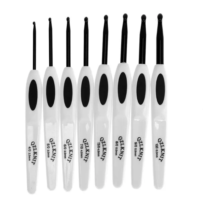 

8pcs Aluminium Crochet Hooks Weave Yarn Craft Knitting Needle Set