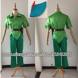 Костюм Питера Пэна для взрослых и детей зеленый необычный праздничный наряд костюм для костюмированной вечеринки изготовленный на заказ