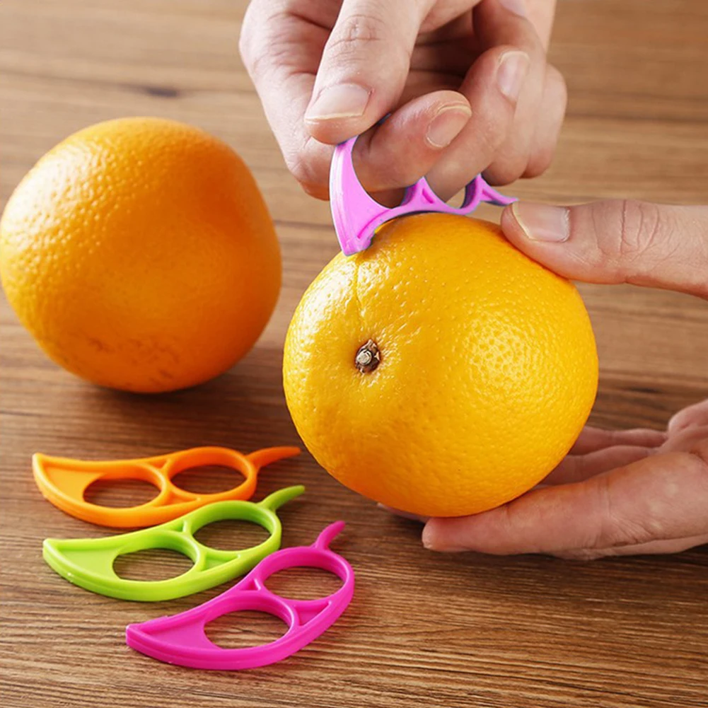 

1pcs Kitchen Gadgets Orange Citrus Peeler Slicer Plastic Lemon Tangerine Grapefruit Zesters Opener Cutter Safe Tools Free Ship