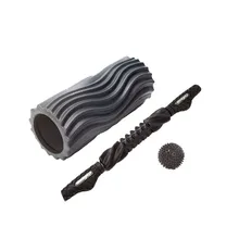 Трехсекционный ролик из пены для йоги для физической терапии и упражнений, расслабляющая Массажная палочка для мышц спины, мячик фасции, глубокая ткань