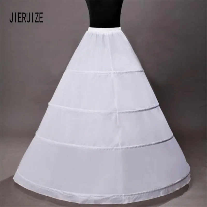 4 Hoops Bridal Petticoats White Wedding Ball Gowns Crinoline Formal Dress Underskirt