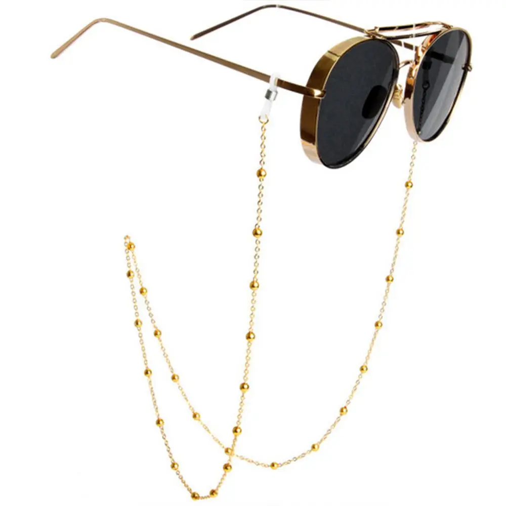 Модные женские солнечные очки с цепочкой для чтения, украшенный бисером и цепочкой для очков