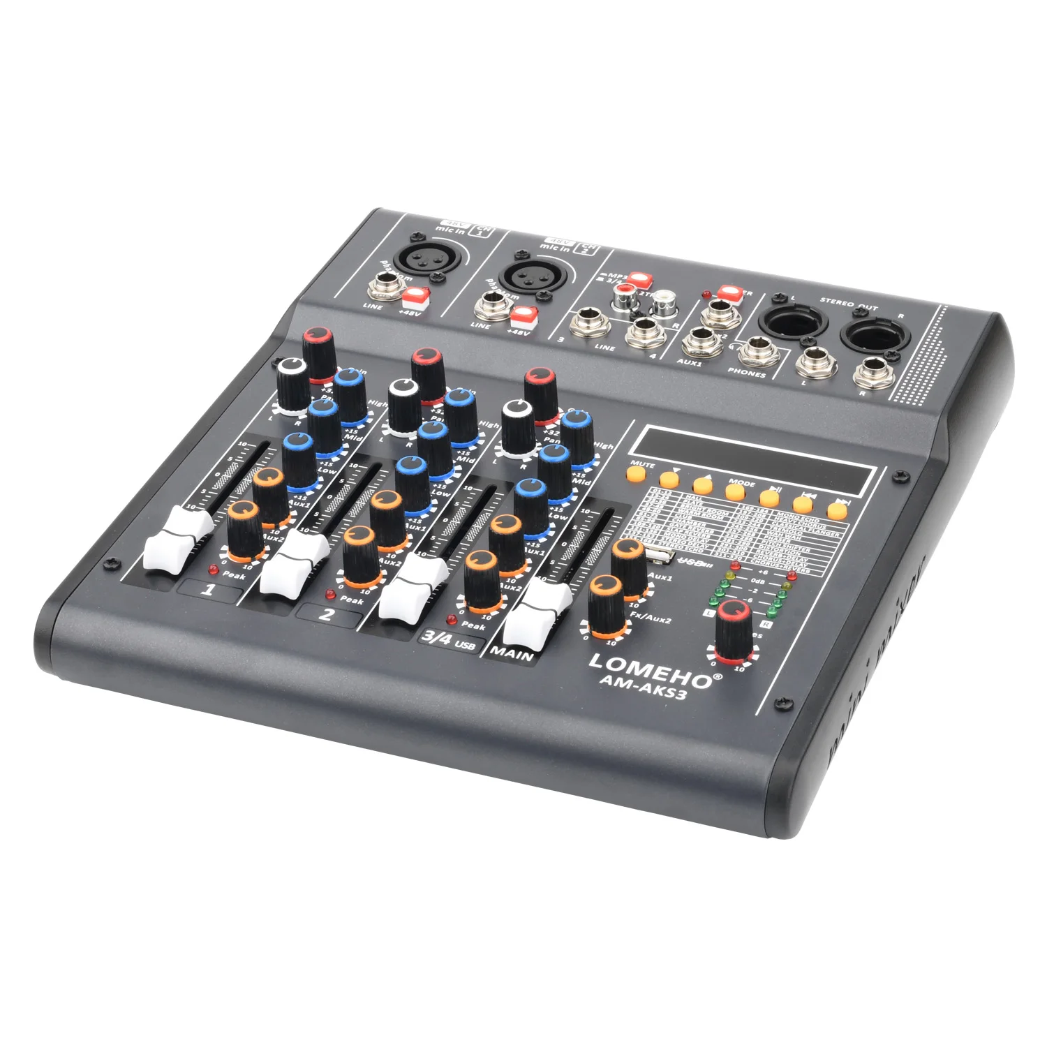 LOMEHO AM-AKS3 4 Channel 2 Mono 1 Stereo 320