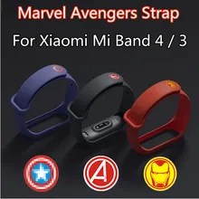 Новые с принтами "Marvel", "Мстители", браслет для mi Группа 4 ремень для Xiaomi mi группа 4 Nfc умный браслет с силиконовым ремешком для mi Группа 4/3