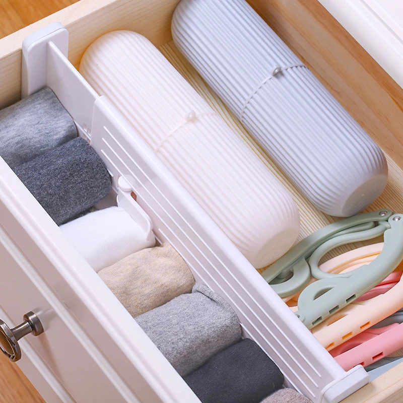 Plastic Adjustable Drawer Dividers Organiser Retractable Stretch Storage Partition Cabinet Board Household Divider | Дом и сад