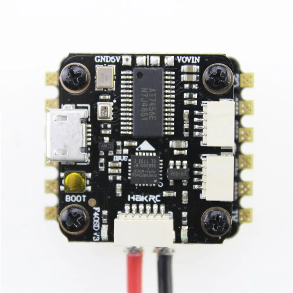 HAKRC Mini F4 Flytower Контроллер полета интегрированный OSD 4 в 1 BLHeli 20A ESC встроенный 5 в 2A Выход BEC для FPV RC Дрон