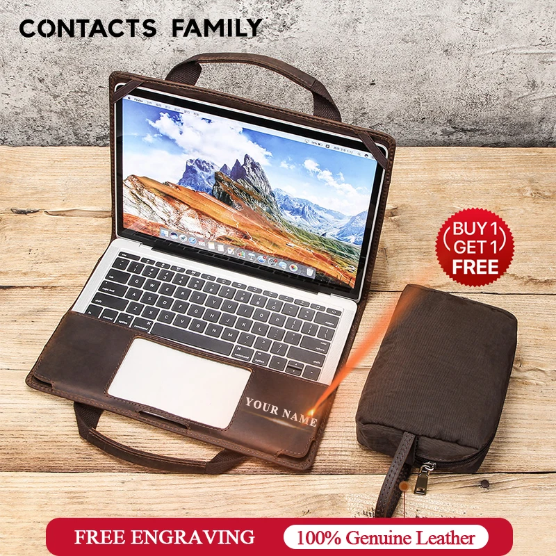 

Handmade Leather Case Cover For Macook Pro 13 inch Handheld Detachable Notebook Cover for Macbook Air 13.3 inch Gift