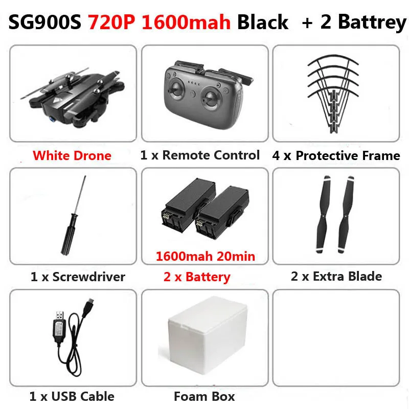 SG900-S SG900S gps складной Профессиональный Дрон с камерой 1080P HD селфи WiFi FPV широкоугольный Радиоуправляемый квадрокоптер Вертолет игрушки F11 - Цвет: B 1600mah 720P 2B F