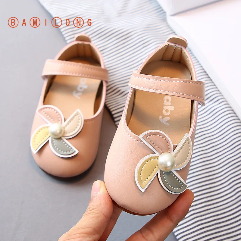 BAMILONG High Quality Autumn Girls Bowtie Shiny Mary Jane Loafers Children PU Leather Shoes Elegant Wedding Flat Heel Y130 | Детская