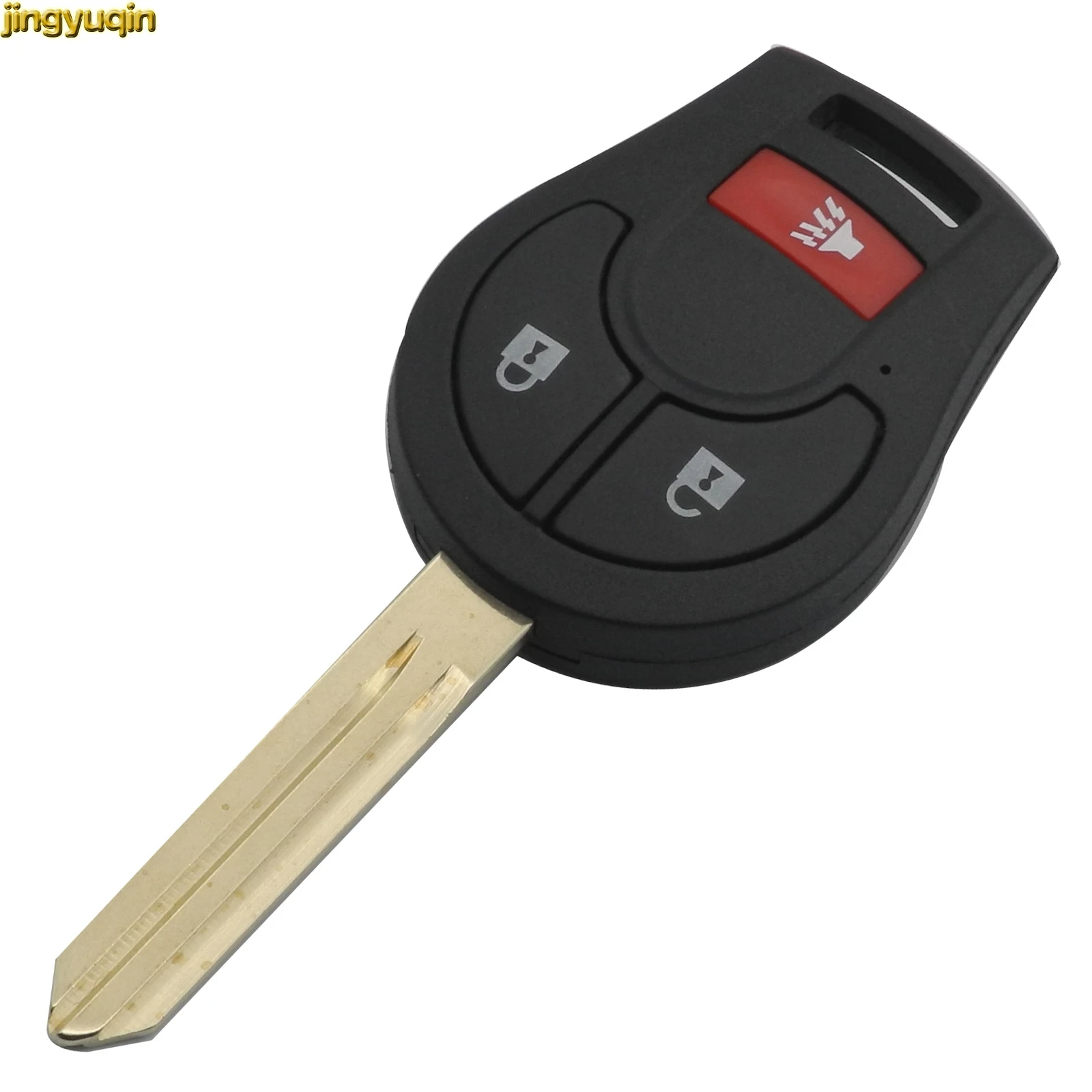 Jingyuqin 3 кнопки дистанционного ключа автомобиля оболочки Fob для Nissan Cube S SL Rogue 2B + 1 Panic